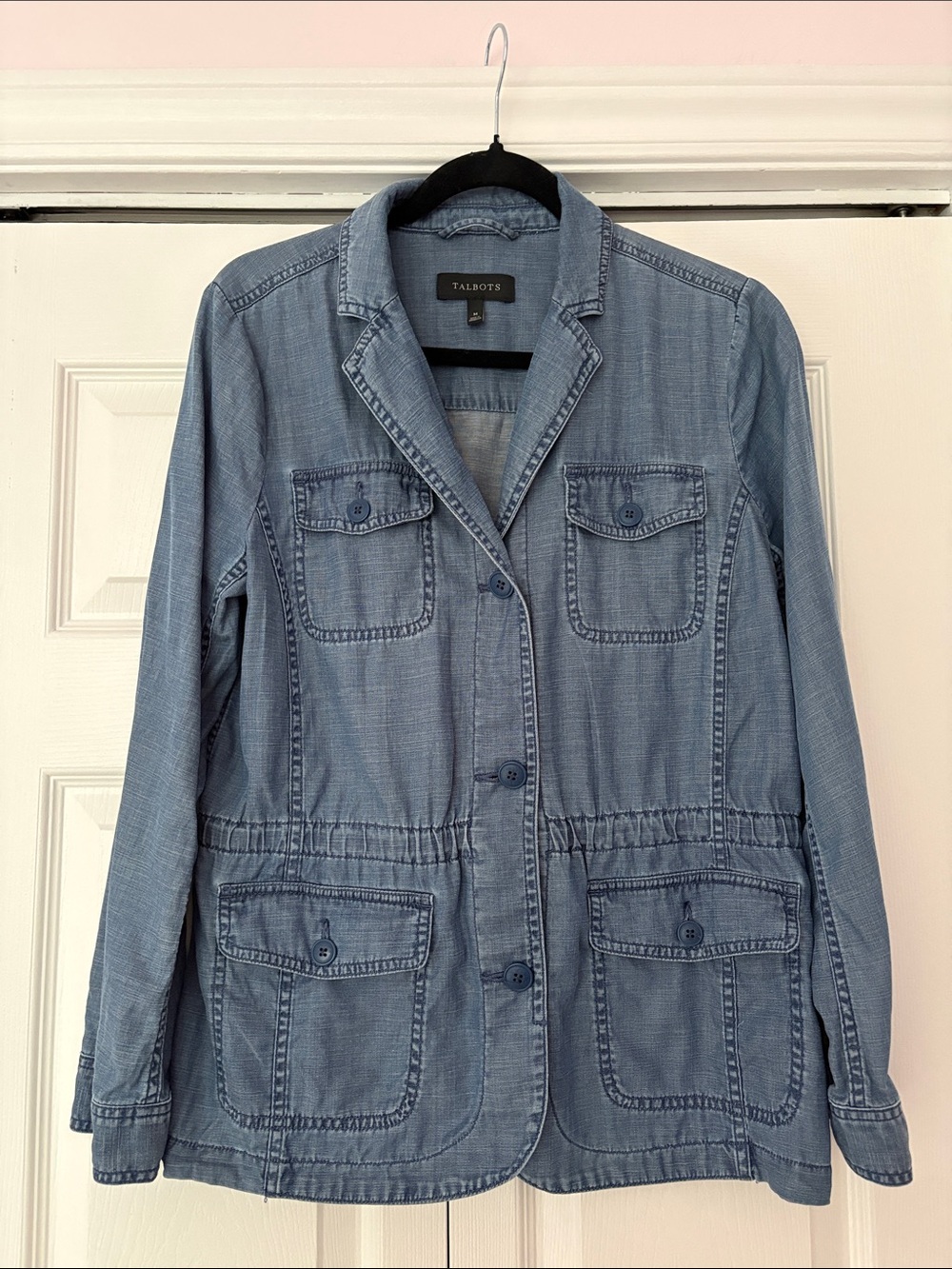 Talbots Denim Style Jean Jacket in Light Blue